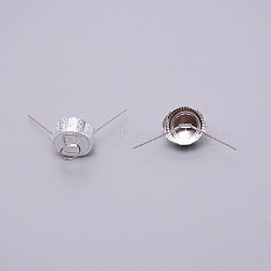 Aluminum End Caps, with Iron Pins, for Decorative Hanging Ornaments Pendants, Silver, 18.5x9mm, 27x64.5x0.7mm, 2pcs/set, 50sets/bag(ALUM-WH0168-02A)