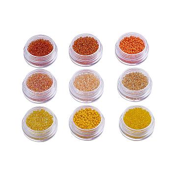 1 Pound 9 Mixed Color 12/0 Grade A Glass Seed Beads, Yellow, 2x1.5mm, Hole: 0.9mm, about 50g/bag