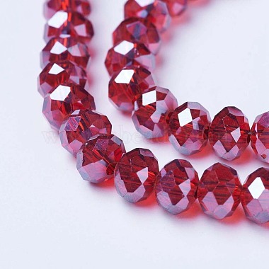 Chapelets de perles en verre galvanoplastique(X-EGLA-A034-T6mm-A06)-3