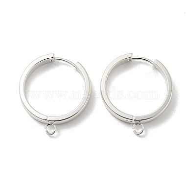 Silver 201 Stainless Steel Hoop Earring Findings