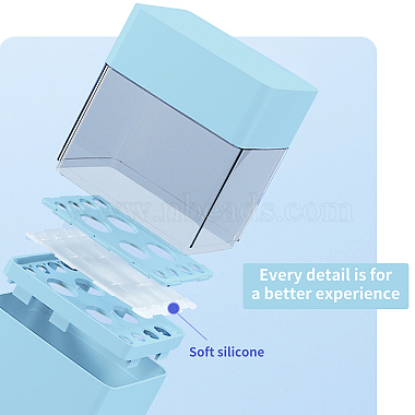 プラスチック製の化粧ブラシ収納容器付き腹筋(AJEW-WH0168-18A)-4