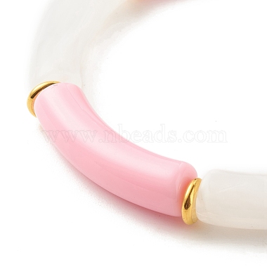 Acrylic Tube Beaded Stretch Bracelets(BJEW-JB07778-03)-4