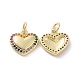 Brass Micro Pave Colorful Cubic Zirconia Charms(KK-E068-VF133)-1