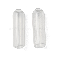Silicone Round End Caps, Replacement Cap Cover Fit  for Hair Band, Clear, 16x5mm, Hole: 3.2mm(MAK-K021-12B)