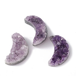 Natural Amethyst Cluster, Druzy Amethyst Specimen, for Home Display Decoration, Moon, 34~35x23~26x10~20mm(G-G995-B01)