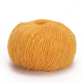 Wool Yarn, for Weaving, Knitting & Crochet, Orange, 0.8mm
