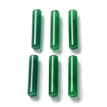 Natural Malaysia Jade Beads, Dyed, Cylinder/Column, Half Drilled, 26x6mm, Hole: 1.2mm