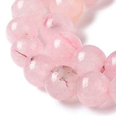 Brins de perles teints en quartz rose naturel(G-B046-07)-3
