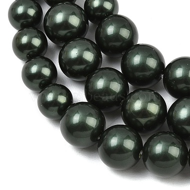Electroplated Shell Pearl Graduated Beads Strands(BSHE-C011-04-02)-2