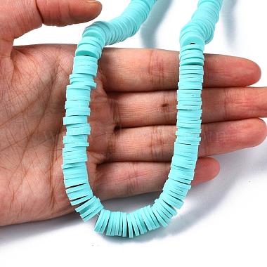 Flat Round Eco-Friendly Handmade Polymer Clay Beads(CLAY-R067-10mm-20)-7
