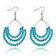 Trendy Synthetic Turquoise Beaded Earrings for Girls(X-EJEW-PJE690)-1