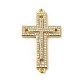 Rack Plating Brass Micro Pave Cubic Zirconia Connector Charms(KK-E072-04G)-1