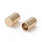 201 Stainless Steel Cord Ends, End Caps, Column, Real 24K Gold Plated, 6x4mm, Inner Diameter: 3mm(X-STAS-G288-01A-G)