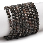 Natural Fluorescent Syenite Rock(Glow under UV Light) Beads Strands, Smooth Round, 4~5mm, Hole: 0.7mm, about 84pcs/strand, 14.76''(37.5cm)(GG-NH0012-A01-4mm)