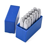 Iron Metal Stamps, Mixed Patterns, Platinum, 65.5x10mm, 12pcs/box(AJEW-L060-03B)