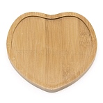 Wooden Mosaic Coaster Base Bottom Embryo, DIY Mosaic Cup Mat Material Accessories, Heart, Sandy Brown, 100x105x10mm, Inner Diameter: 92x94mm(DIY-WH0001-43)