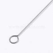 Iron Beading Needle, with Hook and Hole, For Buddha 3-Hole Guru Beads, Bead Threader, Platinum, 17.2x0.07cm, Hole: 5mm(IFIN-P036-02A)