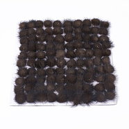 Faux Mink Fur Ball Decoration, Pom Pom Ball, For DIY Craft, Coconut Brown, 2~2.5cm, about 100pcs/board(FIND-S267-2.5cm-01)