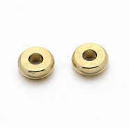 Brass Spacer Beads, Rondelle, Raw(Unplated), Nickel Free, 4x1.5mm, Hole: 1.5mm(KK-E640-03C)