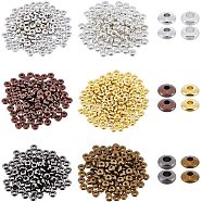 600Pcs 6 Colors Brass Spacer Beads, Cadmium Free & Lead Free, Rondelle, Mixed Color, 5x2mm, Hole: 1.5~2mm, 100pcs/color(KK-CA0003-58)