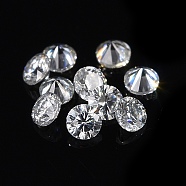 Pointed Back Glass Rhinestone Cabochons, Faceted, Diamond, Crystal, 2.4mm, about 19pcs/bag(RGLA-WH0016-01R)