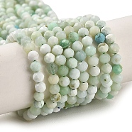 Natural Green Opal Beads Strands, Faceted, Round, 3mm, Hole: 0.6mm, about 122~124pcs/strand, 15.35''(39~39.5cm)(G-Z035-A02-02B)