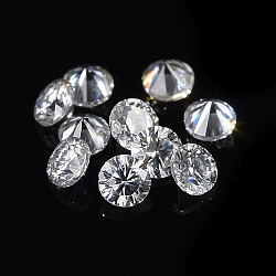 White D Color Round Cut Loose Moissanite Stones, Clear, 2.4mm, about 19pcs/bag, 1carat/bag(RGLA-WH0016-01R)