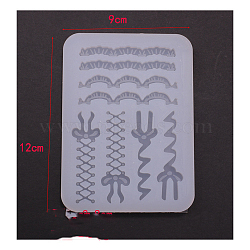 Quicksand Molds, Silicone Shaker Molds, for UV Resin, Epoxy Resin Craft Making, Mixed Patterns, 120x90x8mm(X-SIMO-PW0005-04D)