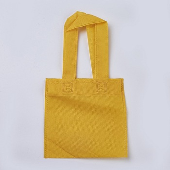 Eco-Friendly Reusable Bags, Non Woven Fabric Shopping Bags, Yellow, 28x15.5cm