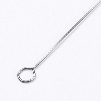 Iron Beading Needle, with Hook and Hole, For Buddha 3-Hole Guru Beads, Bead Threader, Platinum, 17.2x0.07cm, Hole: 5mm