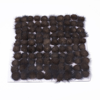 Faux Mink Fur Ball Decoration, Pom Pom Ball, For DIY Craft, Coconut Brown, 2~2.5cm, about 100pcs/board