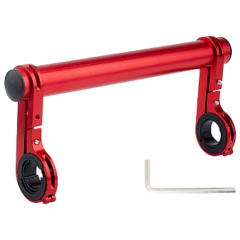 Bicycle Handlebar Extension, Aluminium Alloy Rod, Plastic Extension, Iron Findings, Red, Packing Box: 26x12x2.8cm