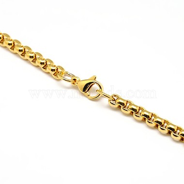 304 Stainless Steel Venetian Chain Necklace Making(STAS-A028-N031G)-3