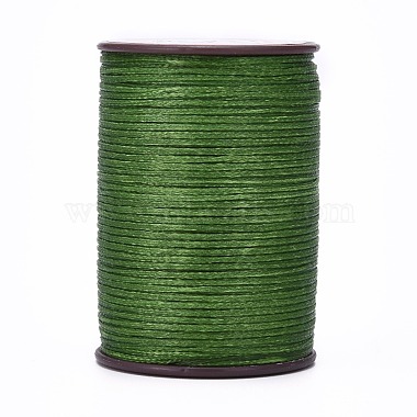 0.8mm Dark Olive Green Waxed Polyester Cord Thread & Cord
