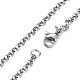 Skull Rhinestone Pendant Necklaces with Rolo Chains(NJEW-F309-01)-3