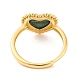 Heart Natural Malachite Adjustable Rings(RJEW-Q817-05G-03)-3