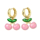 Brass & Enamel Hoop Dangle Earrings for Women(EJEW-A167-20G-01)-4