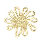 Alloy Pendants, Flower Charms, Golden, 44x44x3mm, Hole: 7.5~13x3~4.5mm(AL-E003-05G)