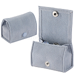 1Pc Arch Velvet Jewelry Storage Boxes, Portable Travel Case with Snap Clasp, for Ring Earring Holder, Gift for Women, Light Steel Blue, 3.1x6.2x4.1cm(CON-GF0001-17C)
