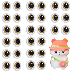 15 Pairs Computerized Embroidery Cloth Self Adhesive Patches, Stick On Patch, Costume Accessories, Appliques, Eye, Dark Khaki, 28x24x1.5mm(DIY-BC0013-77)