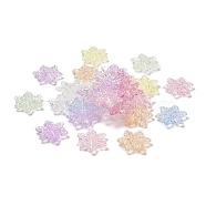 Transparent Acrylic Beads, Snowflake, Mixed Color, 30.5x27x8mm, Hole: 2mm, about 205pcs/strand(TACR-R001-05A)