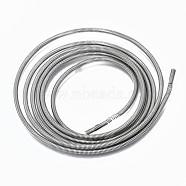 Steel Memory Wire, for Collar Necklace Making, Long-Lasting Plated, Necklace Wire, Platinum, 12 Gauge, 2mm(TWIR-N003-004P)