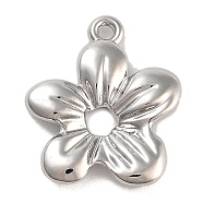 Alloy Pendants, Flower, 15.5x13x2mm, Hole: 1mm(PALLOY-U003-08B-S)