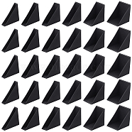 36pcs 6 Styles PP Triangle Corner Protector, Guards Cover Cushion, for Ceramic, Glass, Metal Sheet Transportation Protection, Black, 48~50x48~50x14~39mm, 6pcs/style(FIND-BC0004-98B)