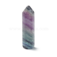 Natural Fluorite Pointed Beads, No Hole/Undrilled, Faceted, Bullet, 37~41x10mm(G-YW0001-40)