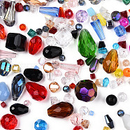 Glass Beads, Mixed Shapes, Mixed Color, 2.5~27x2.5~18x2~18mm, Hole: 0.8~1.8mm, about 350g/bag(EGLA-N002-48)