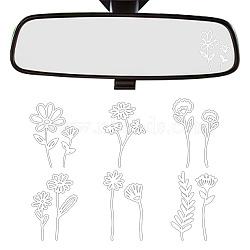 1Pc Waterproof PVC Electrostatic Stickers, with 1Pc Iridescent Paper Envelope, Flower, 115x115x0.1mm, Sticker: 33~50x15~28mm(DIY-OC0013-20D)