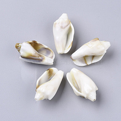 Acrylic Beads, Imitation Gemstone Style, Cone Shell, Floral White, 30x15x14mm, Hole: 1.6mm, about 205pcs/500g.(OACR-N130-014)