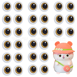 15 Pairs Computerized Embroidery Cloth Self Adhesive Patches, Stick On Patch, Costume Accessories, Appliques, Eye, Dark Khaki, 28x24x1.5mm(DIY-BC0013-77)