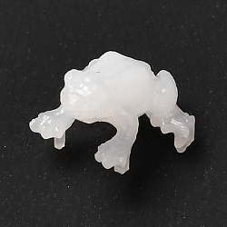 3D Resin Model, UV Resin Filler, Epoxy Resin Jewelry Making, Frog, White, 6.5x7x4mm(DIY-F090-04A)
